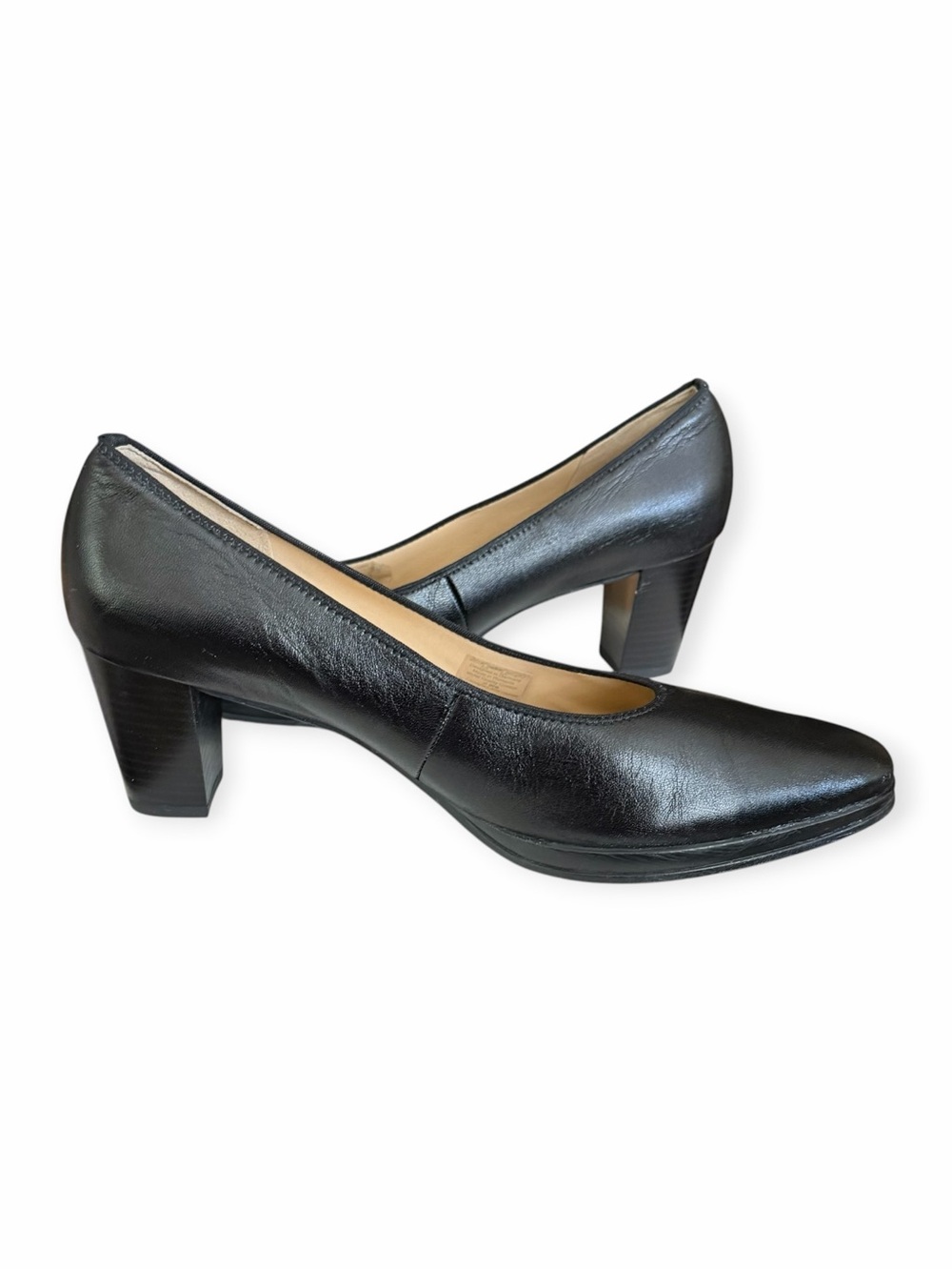 Ara Black Leather High Soft Women’s Heels Size 7.5 Career Office
